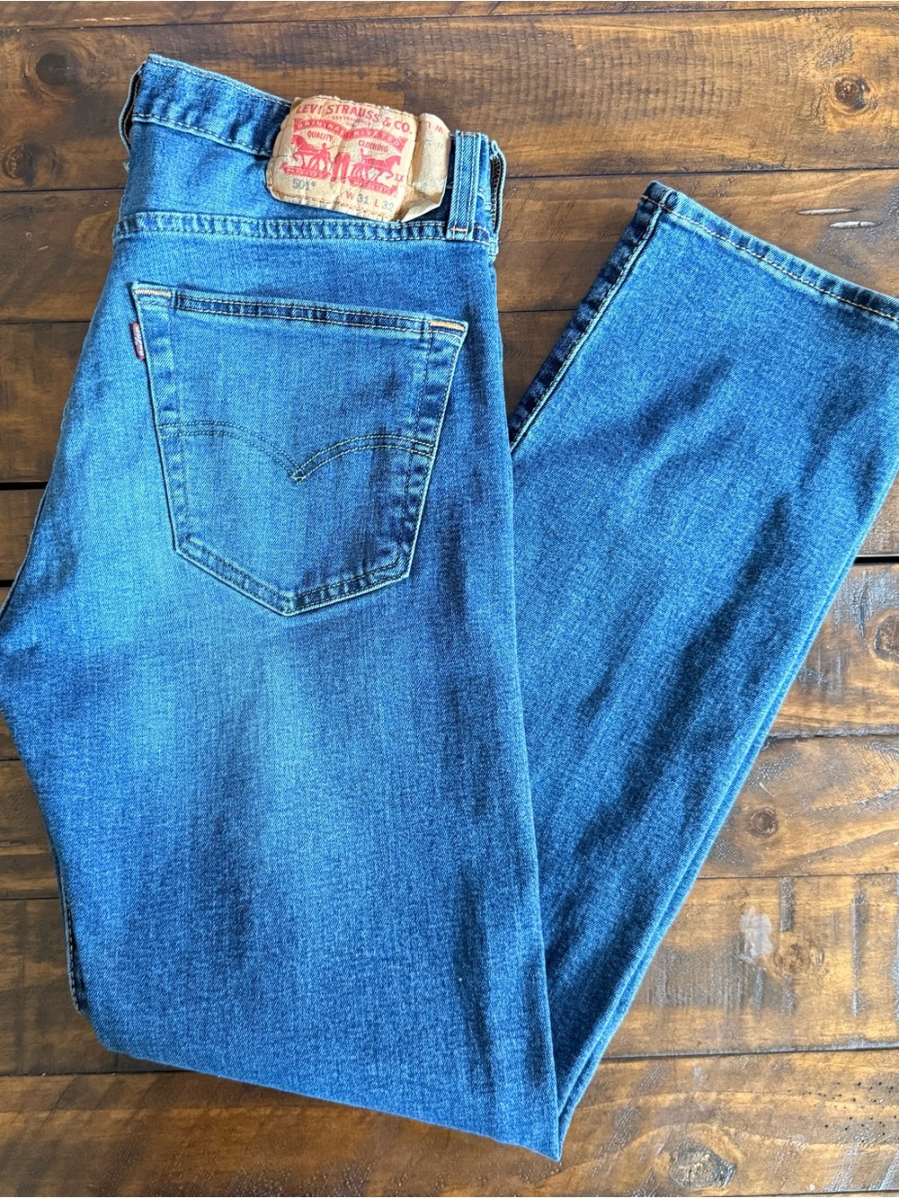 Levi’s 501 Straight Leg Button Fly Jeans, Men’s Size 31x32